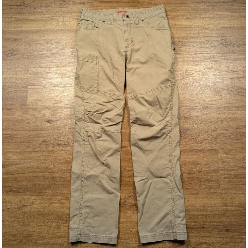 LL Bean Riverton Pants Mens 30x32(31) Beige Hiking Outdoor Utility Cargo